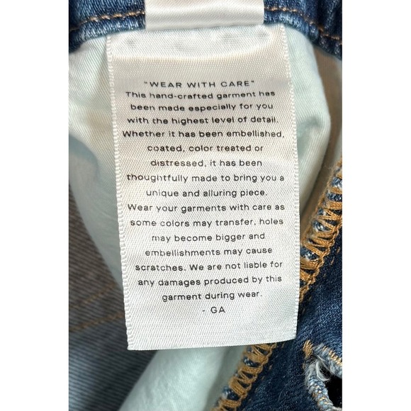 Good American Womens Good Curves Straight Button Fly Jeans Split Hem Size 20 - Picture 10 of 11